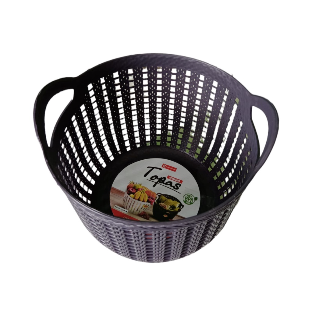 [DEASTORE] KERANJANG SERBAGUNA TOPAS POLOS / WADAH SOUVENIR PLASTIK MULTIFUNGSI / TEMPAT PENYIMPANAN ORGANIZER ROTAN MINI / STORAGE BASKET