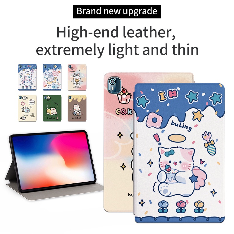 Casing Tablet Untuk Nokia T10 (2022) 8.0&quot; TA-1503 TA-1472 TA-1462 TA-1457 Fashion Seri Kartun Lucu Motif Anime Flip Stand Casing Cover Pelindung Kulit PU