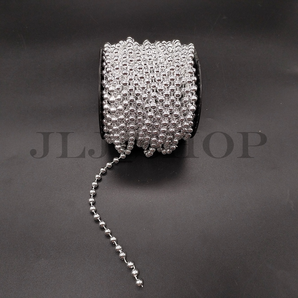 Mote lada renteng gold / silver 6mm (harga per rol)