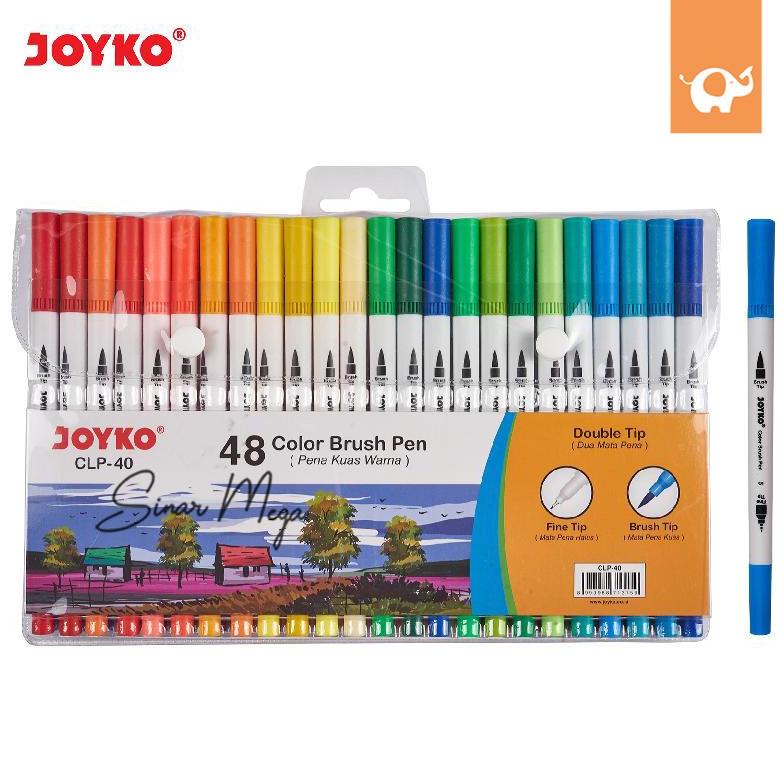 

JOYKO COLOR BRUSH PEN SET CLP-40 DOUBLE TIP DUA MATA PENA KUAS 48 WARNA MURAH BERKUALITAS TERLARISS...,,,,,
