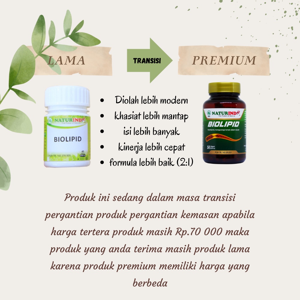 Obat Herbal BIOLIPID Naturindo (Kolesterol Khusus)