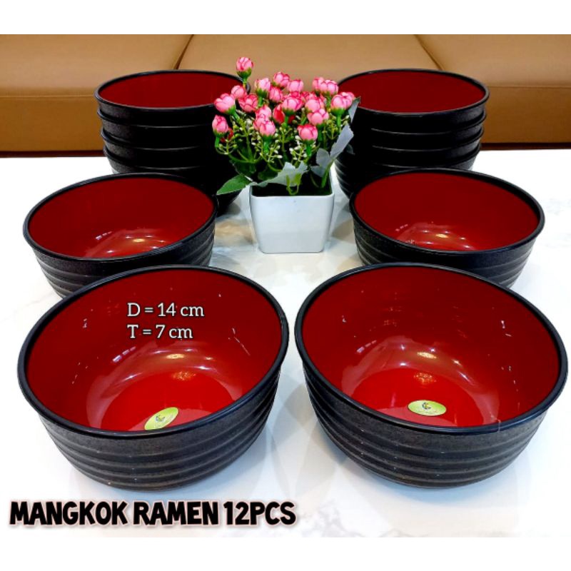 Jual Mangkok Ramen Unik Ramen Bowl Mangkok Set Plastik 12pcs