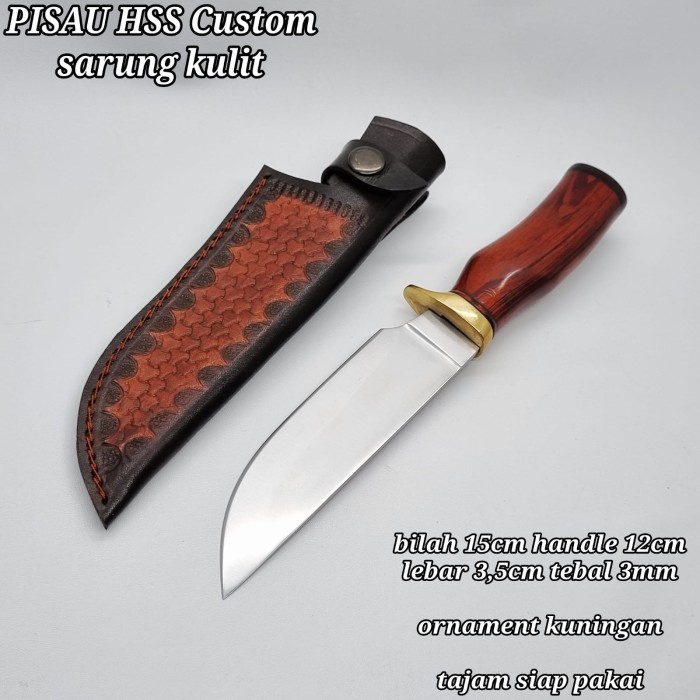 PISAU OUTDOOR TACTICAL BERBURU CAMPING HUTAN BAJA HSS TAJAM - BOWIE