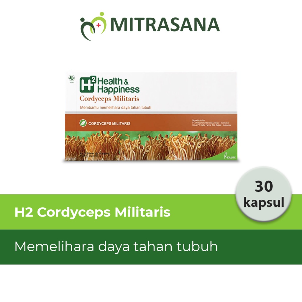 H2 Cordyceps Militaris 30 Kapsul - Tingkatkan Stamina & Vitalitas