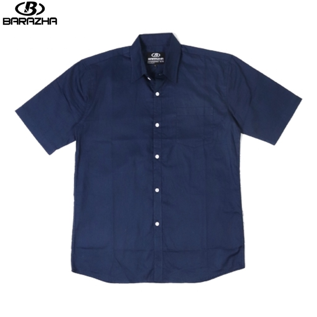 Barazha Kemeja Pria Pendek Navy