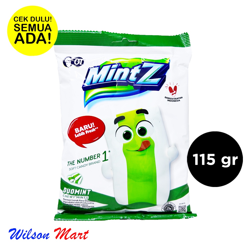 

MINTZ FRUITY CHEWY MINTS DUOMINT 115 GRAM