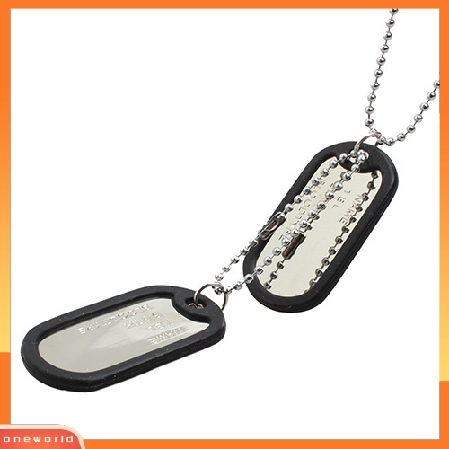 [WONE] Pria/'s Wanita Fashion Cool Dog Tag Liontin Manik-Manik Kalung Sweater Rantai