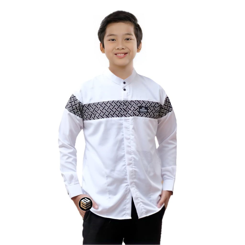 Promo ( 100 dapat 3 pcs ) Kemeja Koko Hadroh Azzahir Anak Usia 5- 14 TH baju Muslim Anak Laki Kemko 