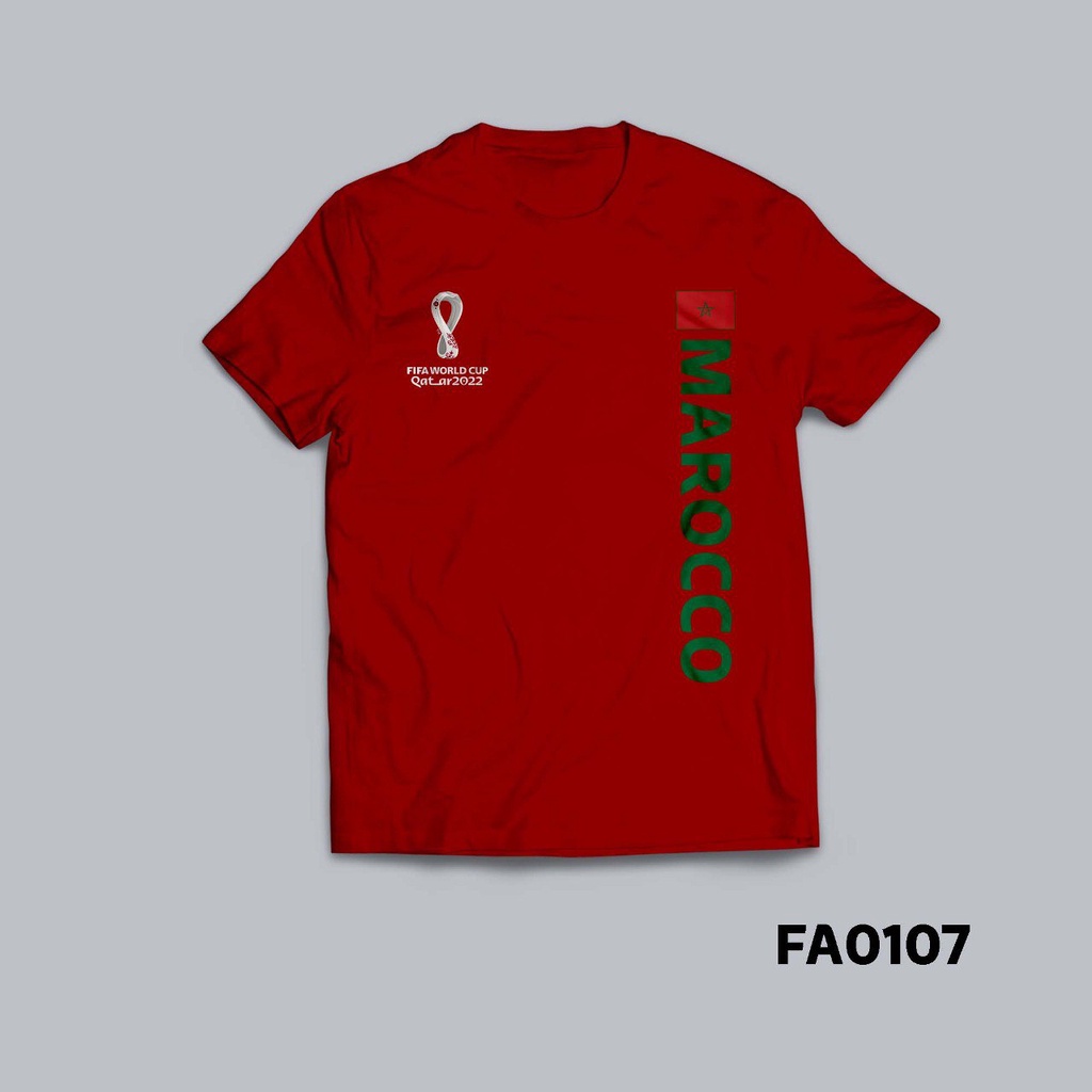 Kaos Atasan Sepakbola - Timnas Maroko World Cup - Piala Dunia - FA0107 - DST