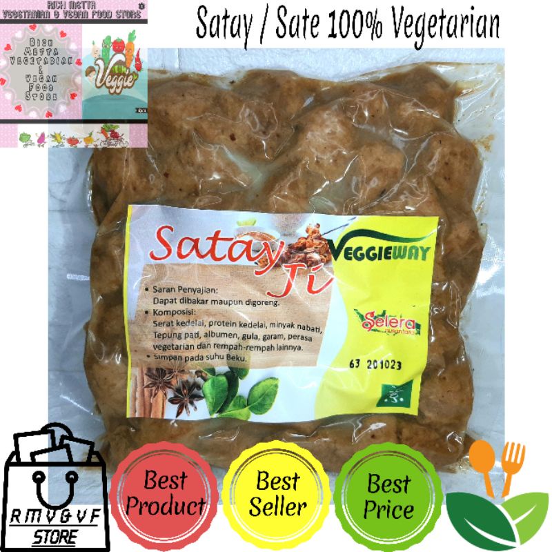 

Veggie Way Satay Ji / Daging Sate Vegetarian Frozen 340gr