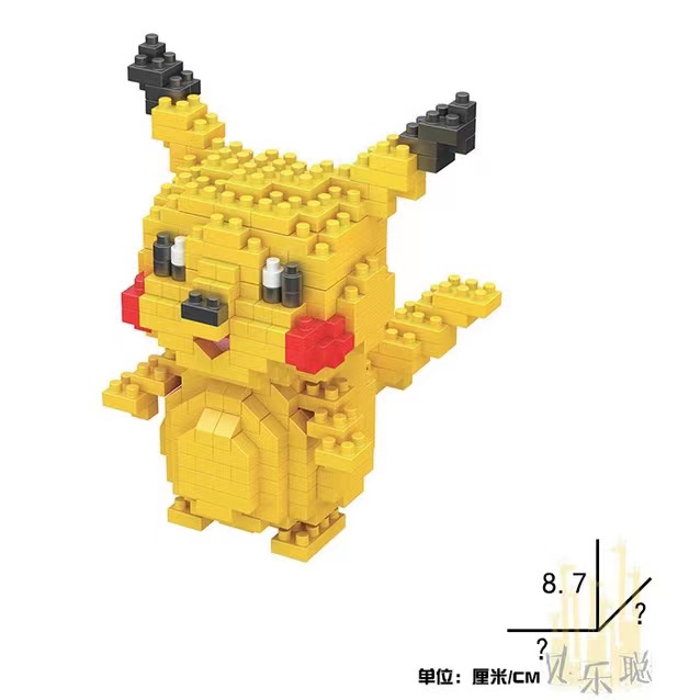 Mainan Balok Bangunan Nano Diamond Seri Pokemon Pikachu 41 DIY