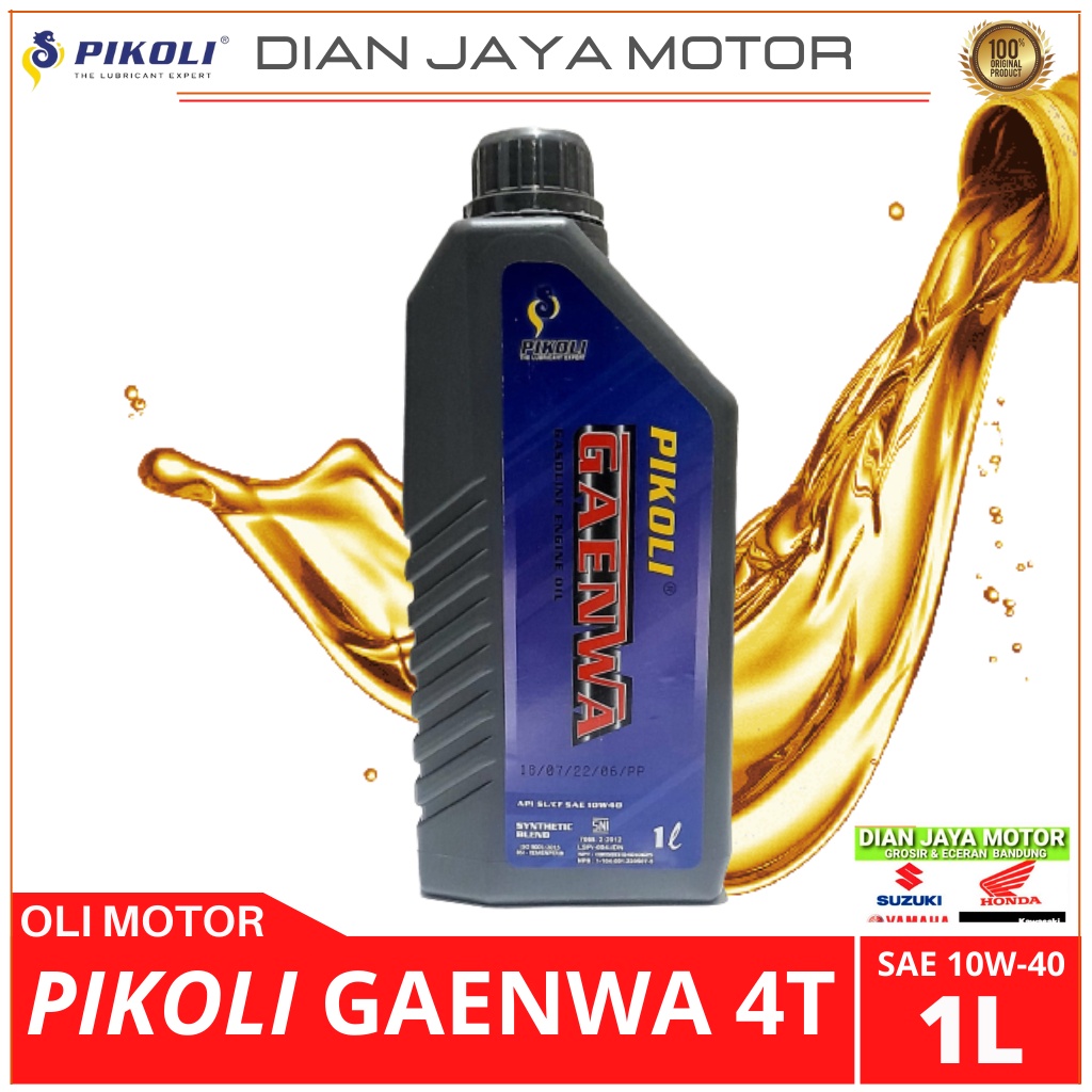 PIKOLI 1 LITER SAE 10W-40 OLI MESIN PIKOLI GAENWA 1L