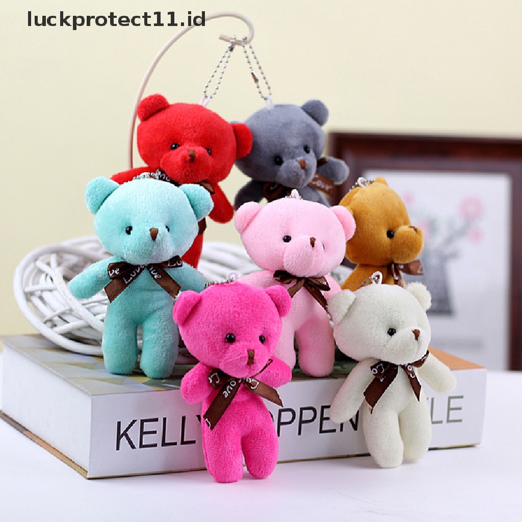 /Fashion Hot// Fashion Hot// Bear Plush Toys Mini Teddy Bear Boneka Mainan Beruang Liontin Kostum Kreatif Liontin Pesta Pernikahan Gantungan Kunci Tas Liontin Boneka Boneka.