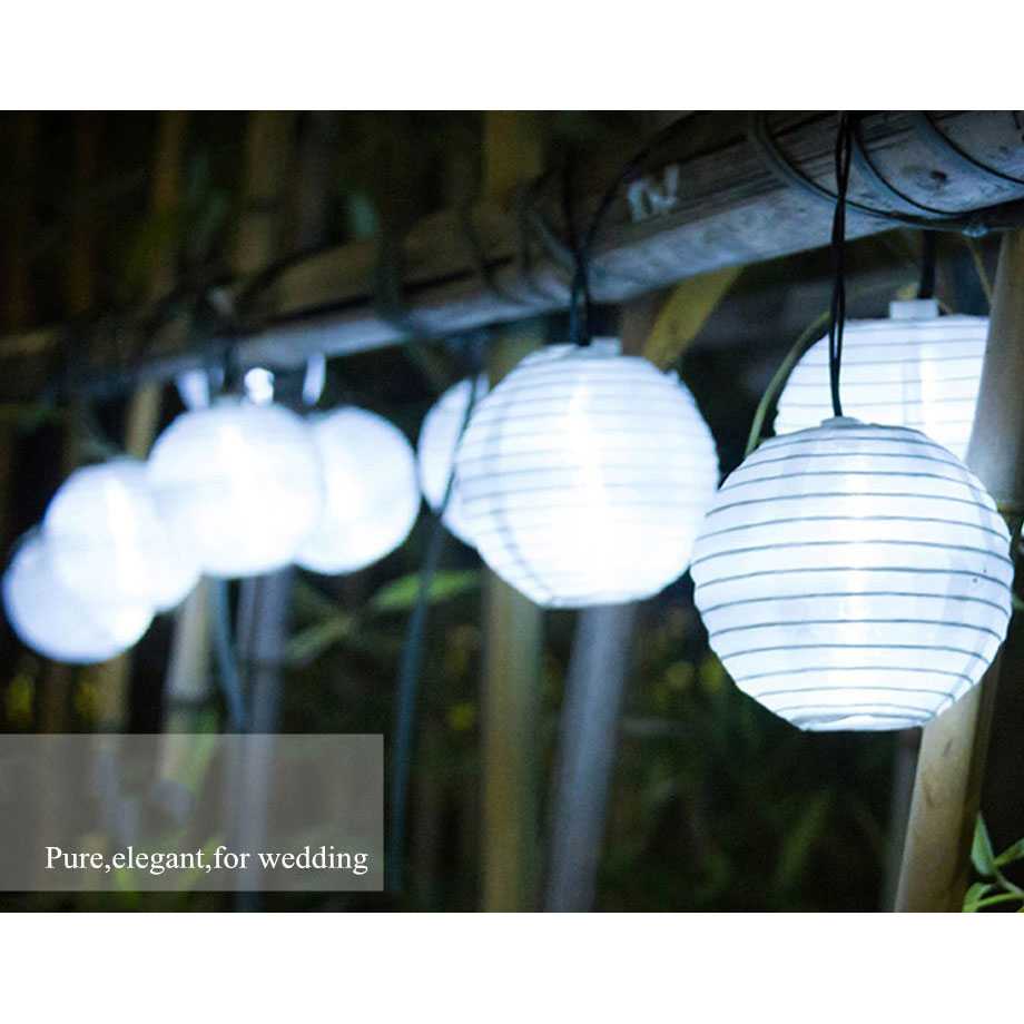 Promo Spesial Natal | Lampu Hias Dekorasi Lampion Solar Power Lamp 20 LED 5M - Lampu Dekorasi Indoor