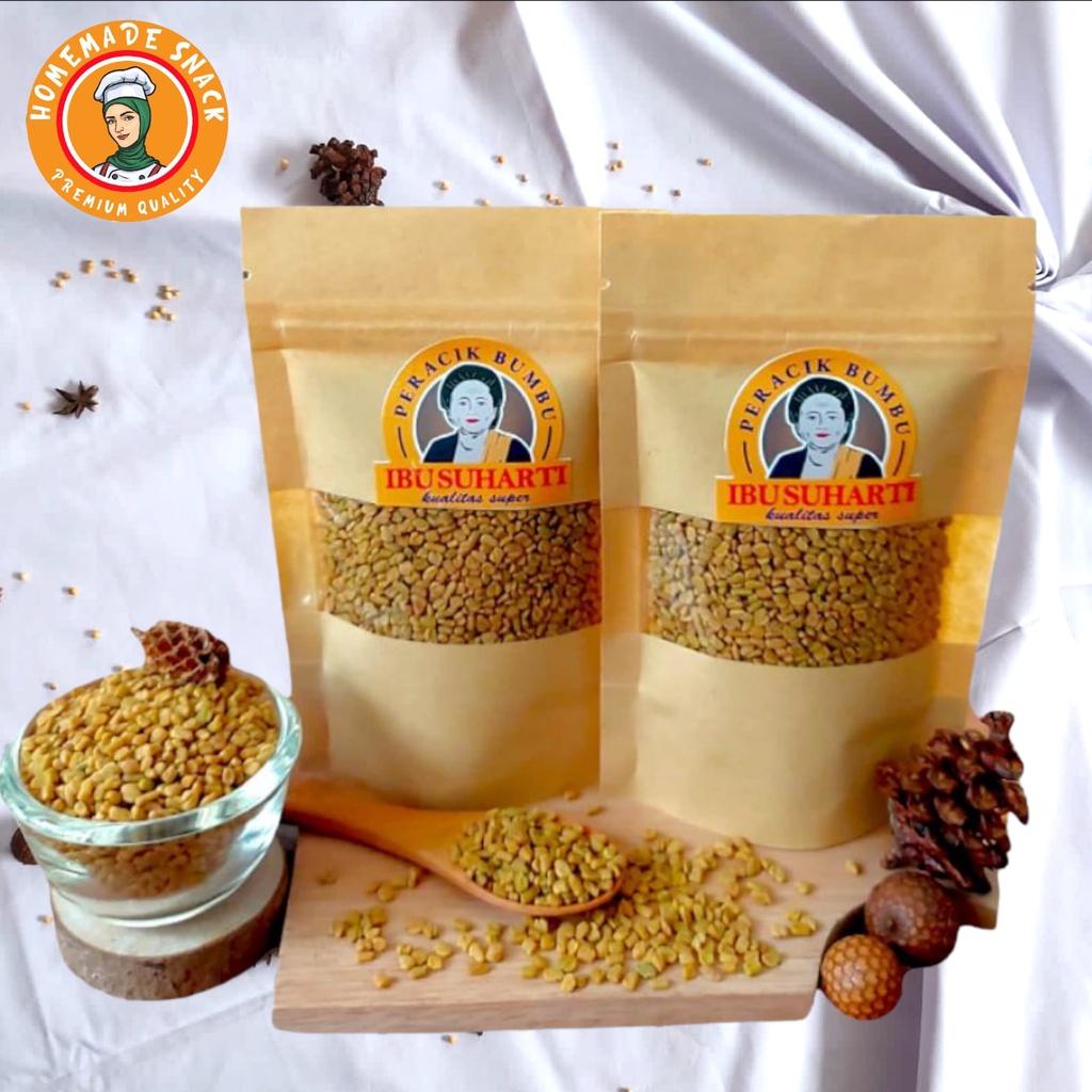 

Homemade Snack - Ibu Suharti Rempah Halba / Kalbet / Fenugreek / Methi India Kualitas Premium