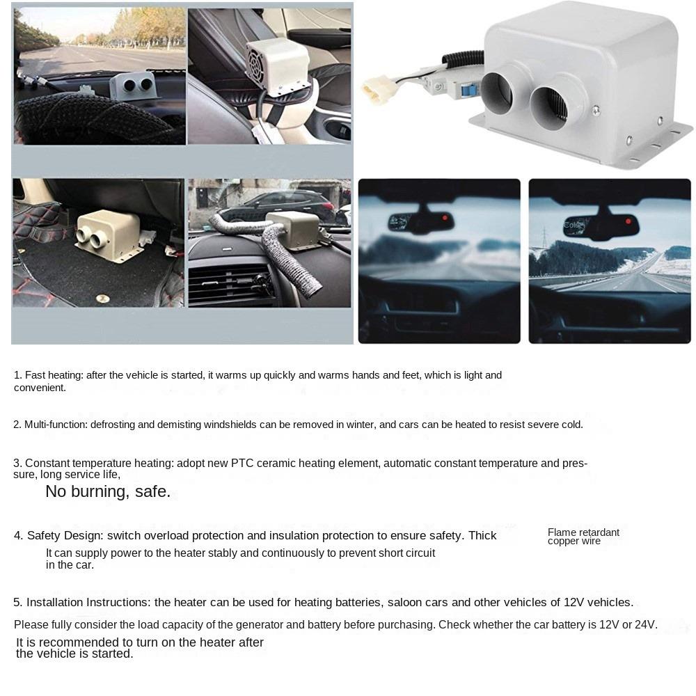 POPULAR Pemanas Mobil Listrik Winter Portable Heating 12V 800W Defroster Demister