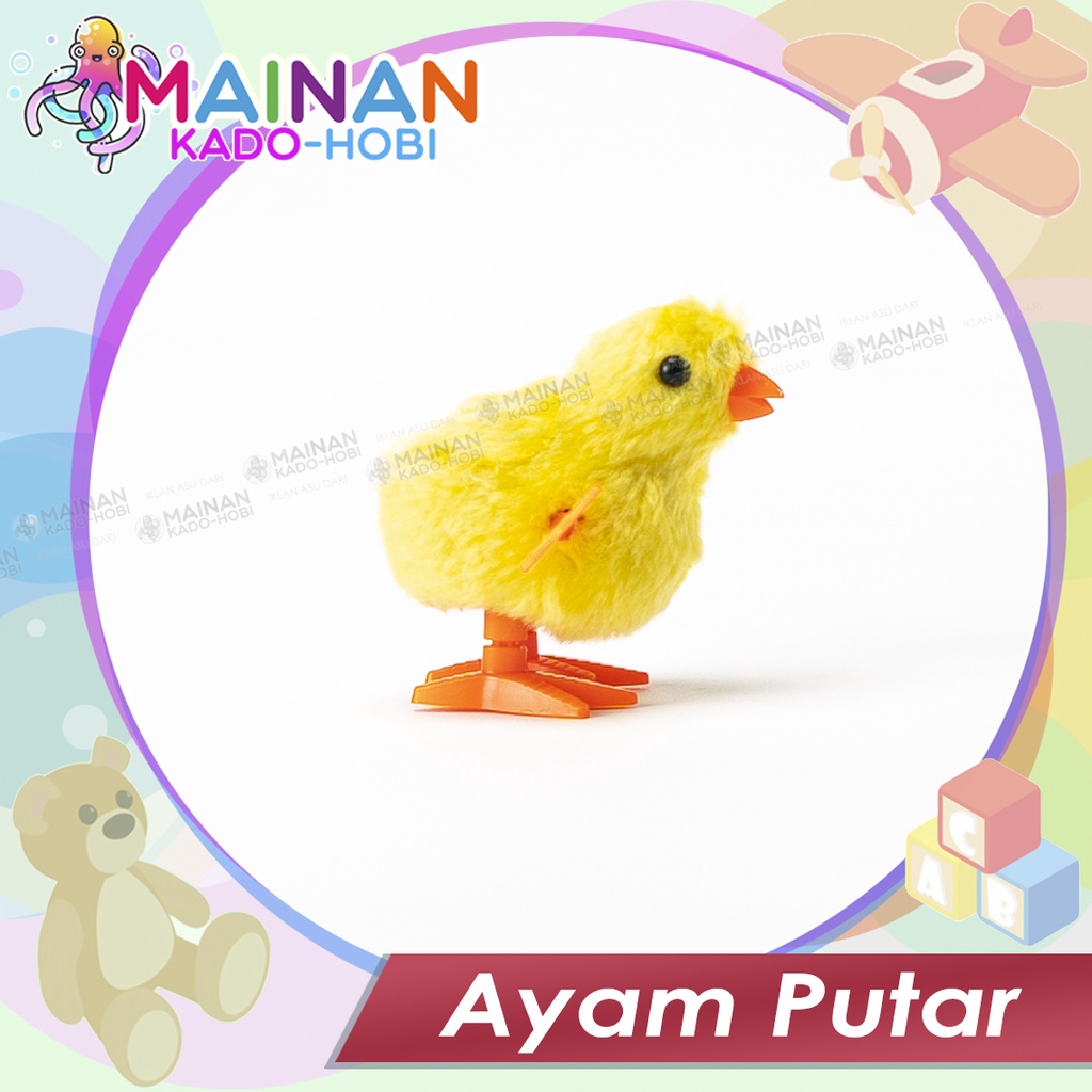 MAINAN ANAK MINIATUR BONEKA AYAM CHICKEN PUTAR