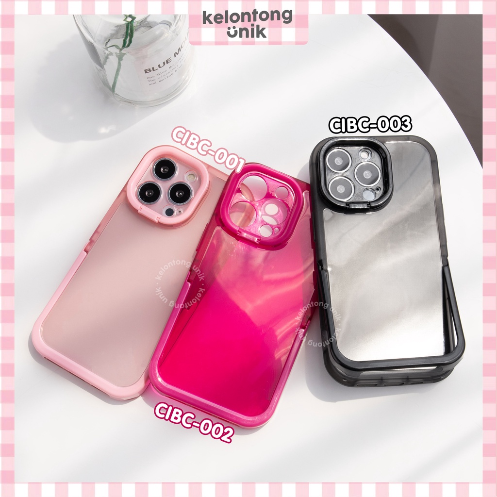 (Seri 1) For iPhone - Colourful Built In Stand Case/ Kickstand  Shock Proof Case