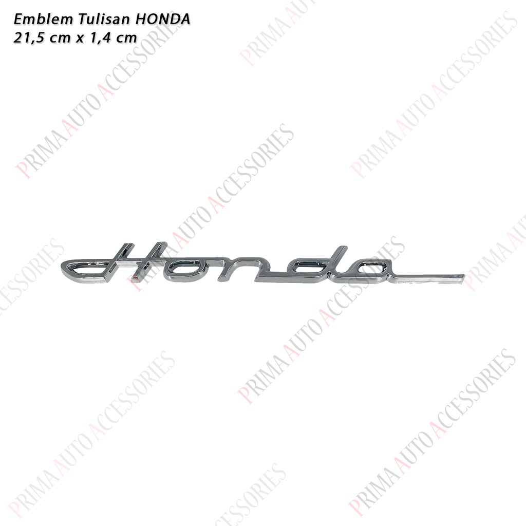 Emblem Mobil (Tulisan Latin) HONDA 21,5 cm harga satuan