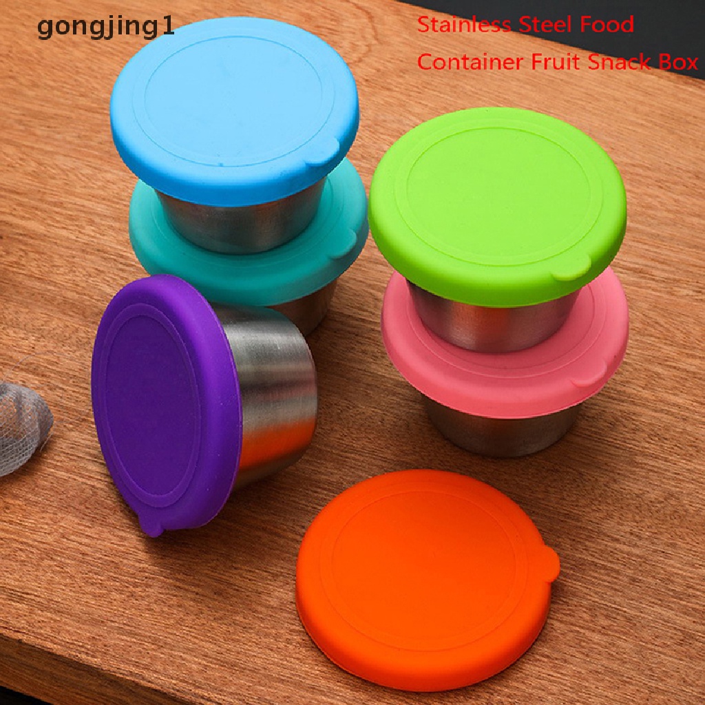 Ggg Stainless Steel Food Container Kotak Makanan Snack Buah Freezer Crisper Lunch Bento Boxes ID