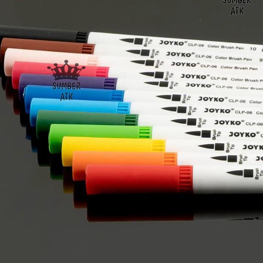 

SNT209 Color Brush Pen / Pena Kuas Warna Joyko CLP-06 / 12 Warna / Color |