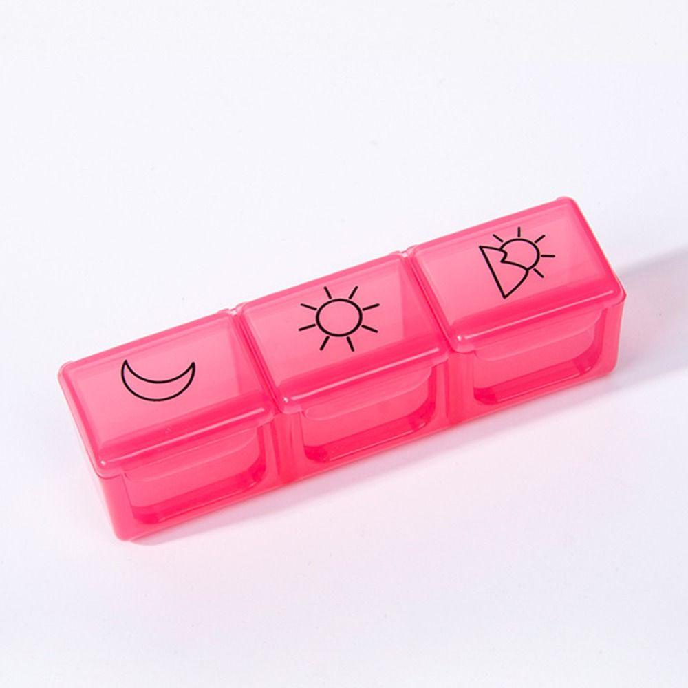 R-FLOWER Pill Box Mini Travel Healthy Care 7hari Wadah Dispenser Tablet