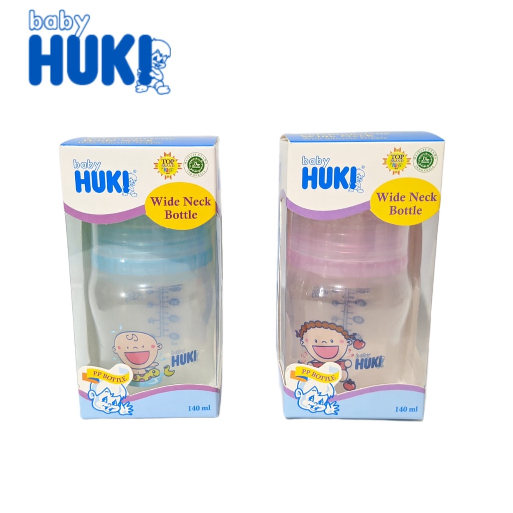 Huki Botol Susu Wide Neck PP Bottle Botol Wideneck Bottle PP / Botol Susu Bayi Wideneck 140ml 230ml