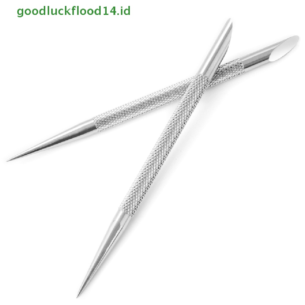 [GOOGFOUR] Double Ended Nail Pusher Cuticle Remover Manicure Pedicure Alat Baja Kecantikan [TOP]