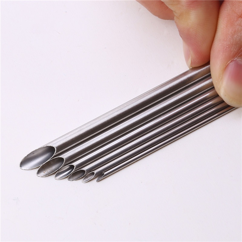 6buah/set Pemodelan Patung Ukiran Pelubang Stainless Steel Pemotongan Tembikar