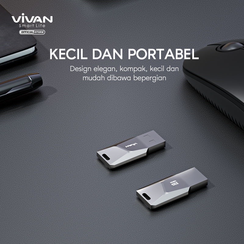 VIVAN Flashdisk VMF516 (16GB) / VMF516 (32GB) USB 3.0 High Speed VMF516/VMF532 - Garansi Resmi 1 Tahun