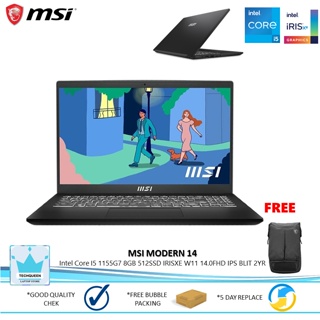 Msi Modern 14 Core i5 Slim Ultrabook Backlit Keyboard 14.0 Full HD IPS