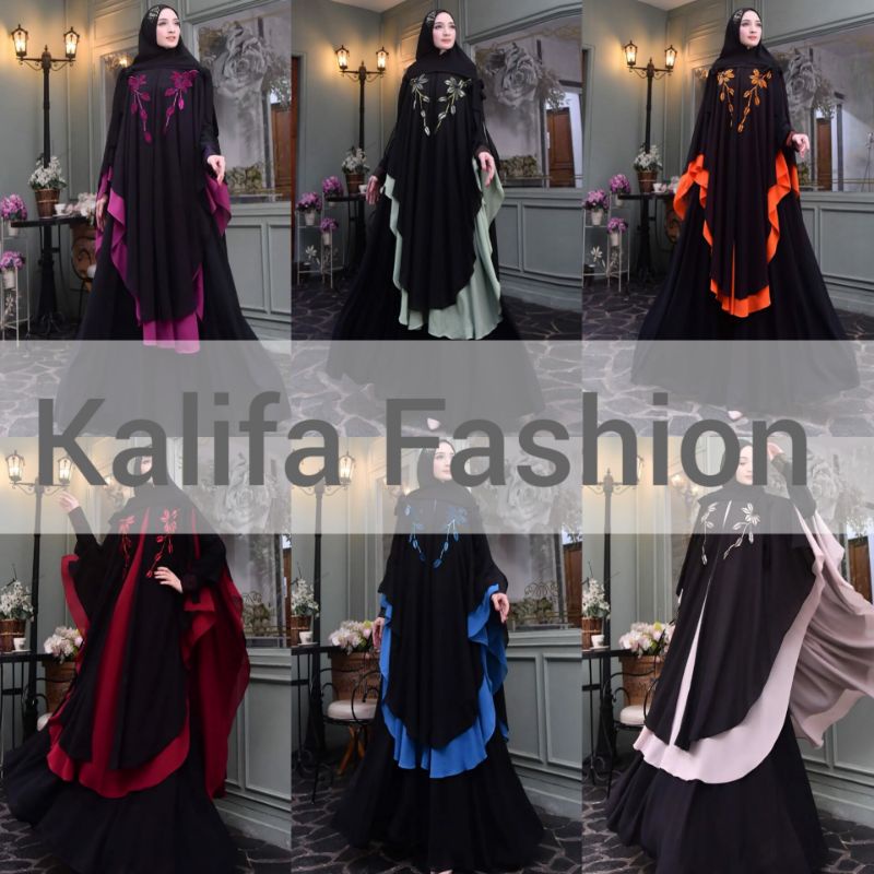 Nesyana Syari ORI by Syalmadina Hijab / Gamis Umroh / Gamis Set Syar'i / Gamis Pesta / Dress Muslima