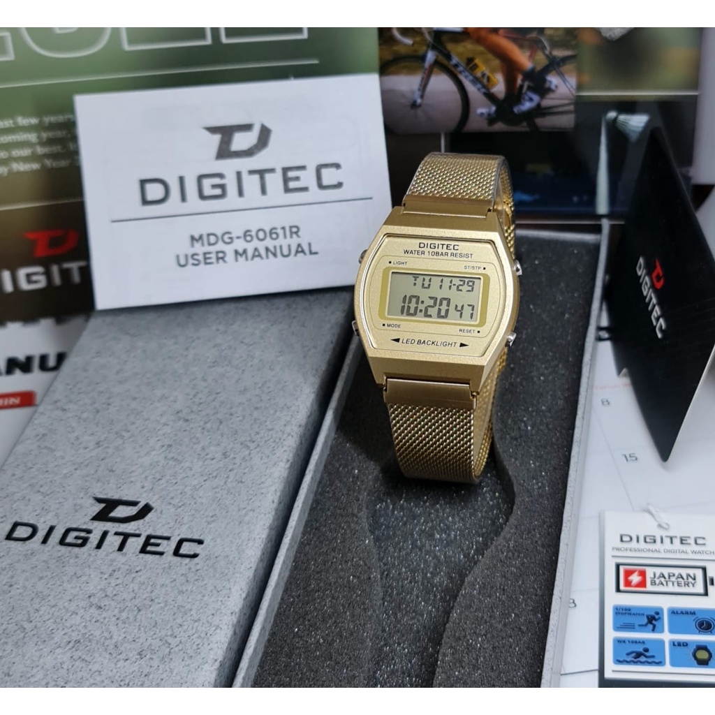 Digitec MDG-6061 Jam tangan wanita Digitec tali rubber digital original