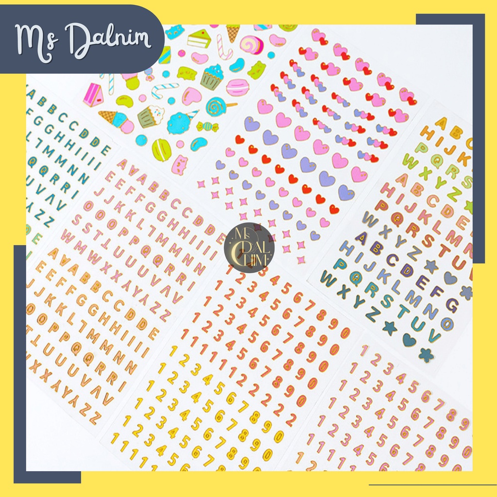 

Stiker Huruf Angka Aesthetic Lucu Anti Air Alfabet Warna Warni Alphabet Numeric Deco Sticker Cute Colorful Dekorasi Journal Letter Diary Bujo Photocard PC Holder Decor HP Toploader Cahol Jepang Korea Kawaii DIY Planner Scrapbook Craft [ALF06]