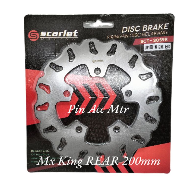 Piringan Disc Cakram Belakang Motor Mx King/Jupiter MX Old New/Vixion Old New 2012/2017/Jupiter MX New Rear Diameter 200mm Scarlet Racing Original