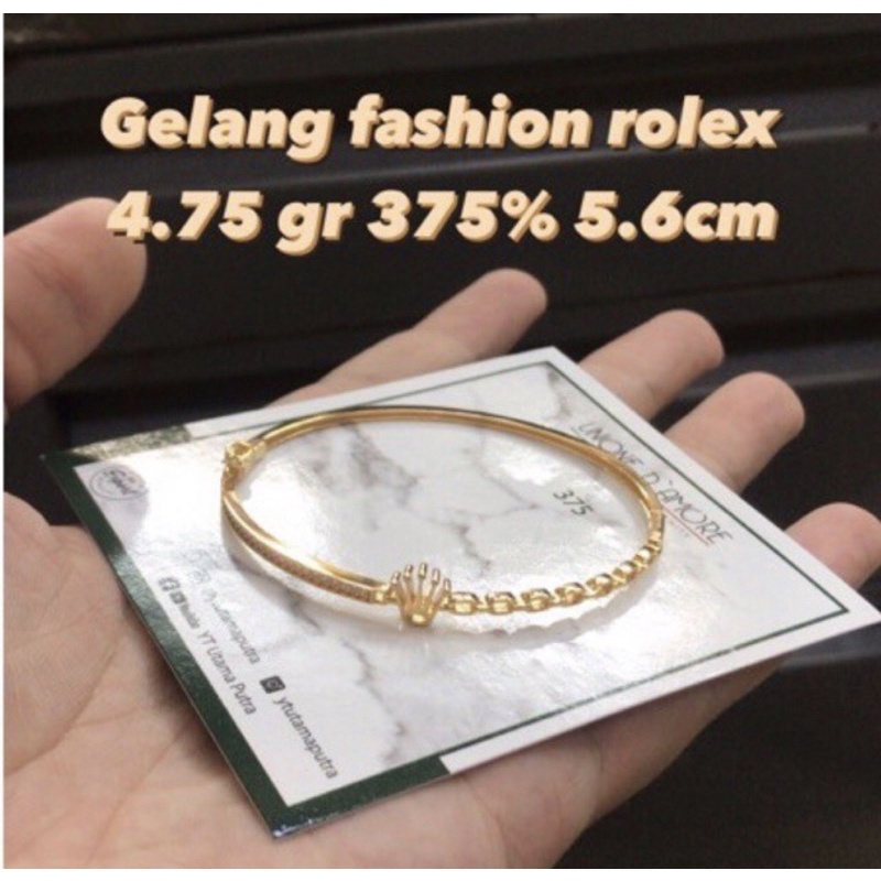 Gelang oval bangle rolex kadar 375