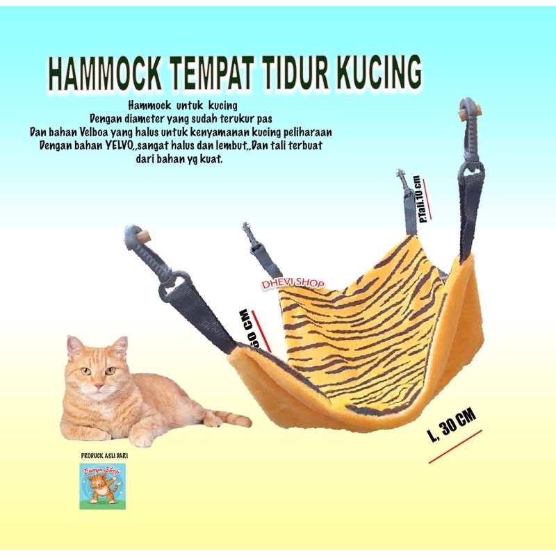 HAMMOCK KUCING ,AYUNAN ,TEMPAT TIDUR GANTUNG KUCING BULU,TOTOL BULU