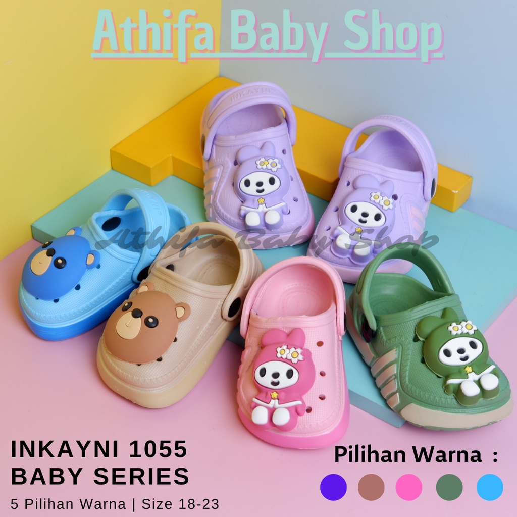 Sepatu Sandal Anak Perempuan Bayi Balita Usia 6 7 8 9 10 11 Bulan 1 2 3 Tahun Sendal Gunung Karet Cewek Prewalker Karet Phylon Ringan -inkayani 1055-