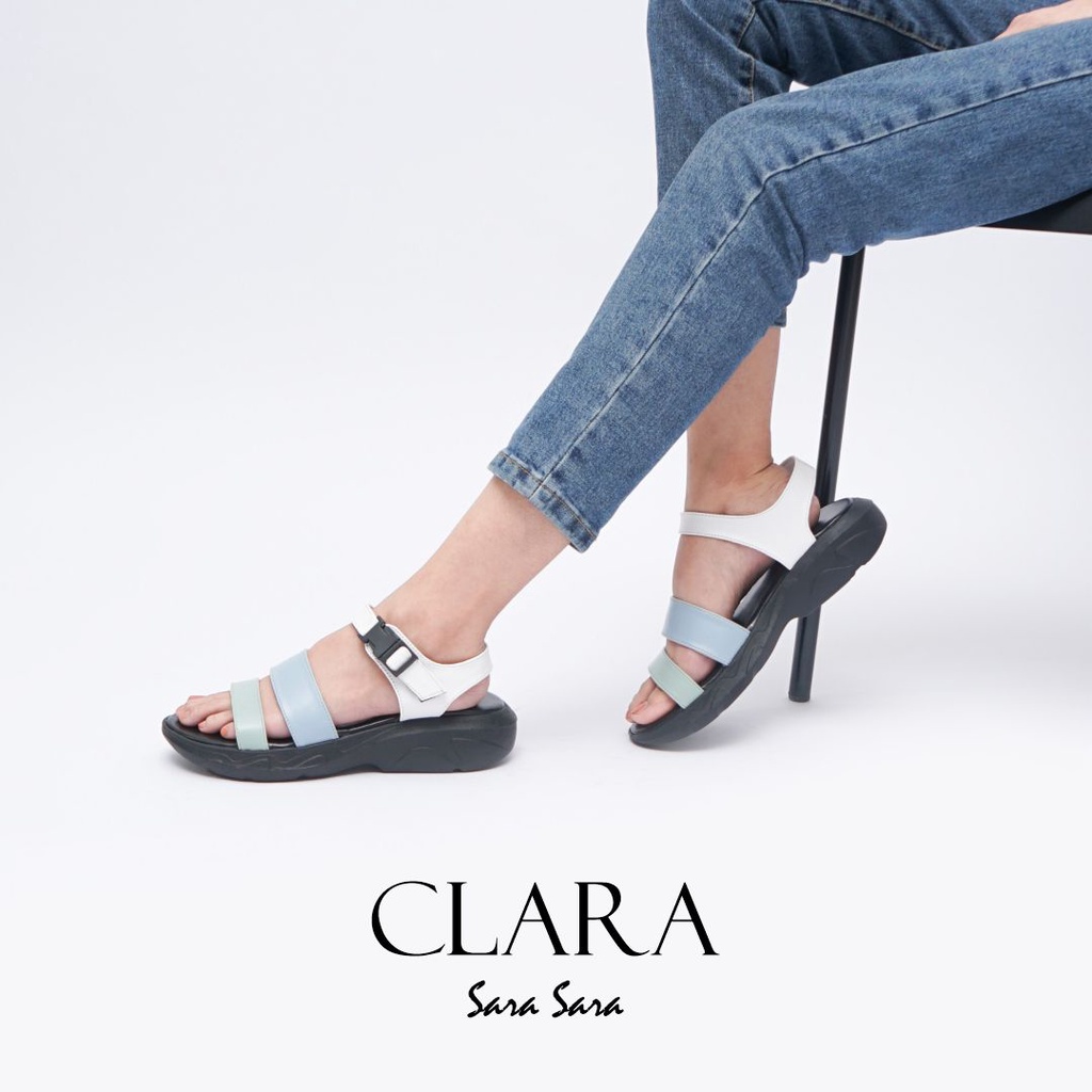 Sara Sara Clara Sepatu Sandal Wedges Wanita Spatu Sendal Platform Cewek Cantik