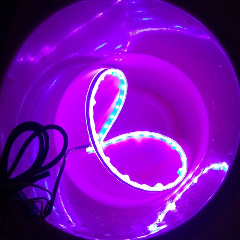 lampu Alis LED slim alis DRL fleksibel waterproof 12v 60cm 45cm 30cm 2 mode running motor mobil