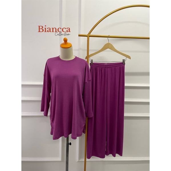 VALEN ONE SET KNIT - SET KNIT ONE SET OVERISIZE LENGAN KAOS MUSLIM