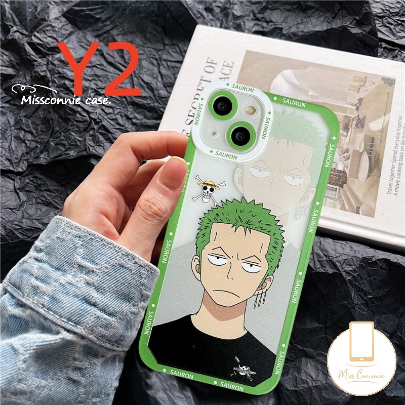 Casing Shockproof Kompatibel Untuk iPhone 7Plus 8Plus 11 14 13 12 Pro Max XR X XS Max 6 6s 8 7 Plus SE 2020 Kartun Anime One Piece Luffy Zoro Soft TPU Angel Eyes Cover