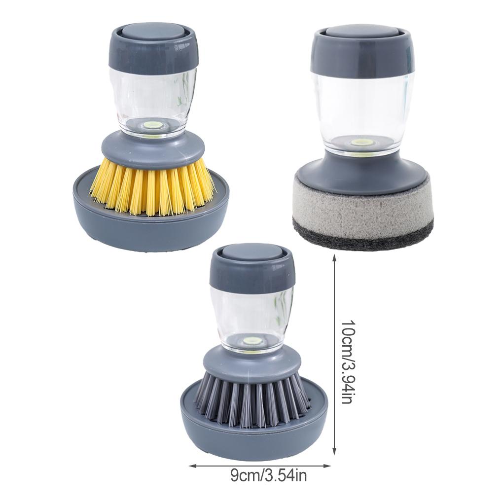 Sikat Pembersih Piring Alat Cuci Dengan Dispenser Mangkuk Serbaguna Cuci Piring Scrubber Aksesori Rumah Tangga Restoran