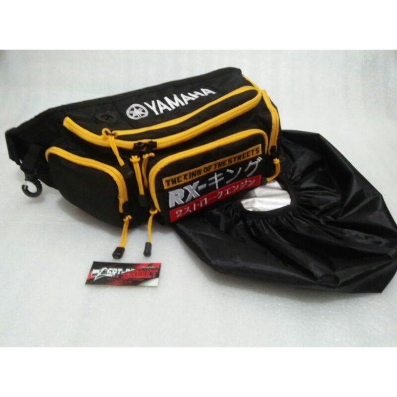 tas pinggang waistbag RX king 2stroke engine kapasitas 5L free rain cover/rimkut jas hujan