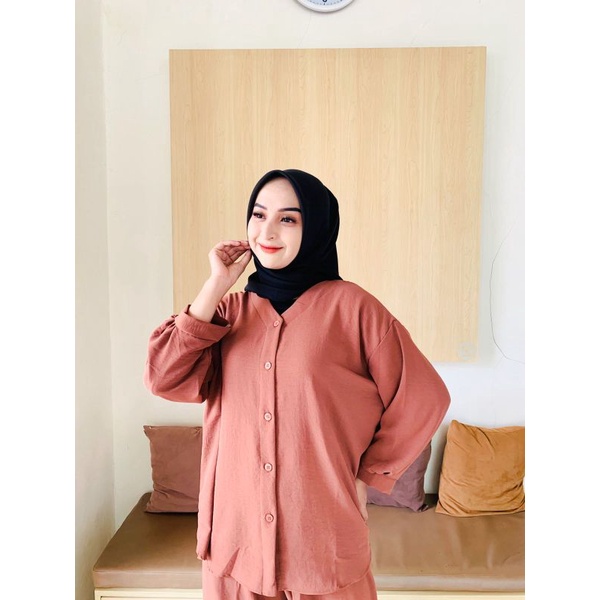 SET WANITA SUPER JUMBO BAHAN AIRFLOW PREMIUM/ SETCEL BIG SIZE