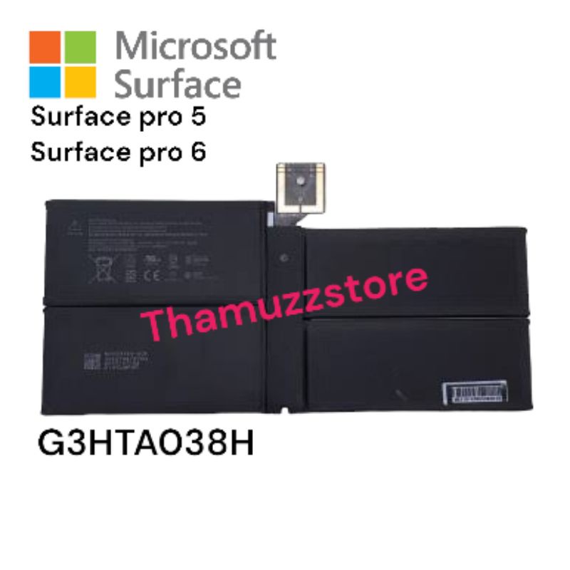 Baterai Microsoft Surface Pro 5 6 G3HTA038H DYNM02 2017 2018 1796 1807