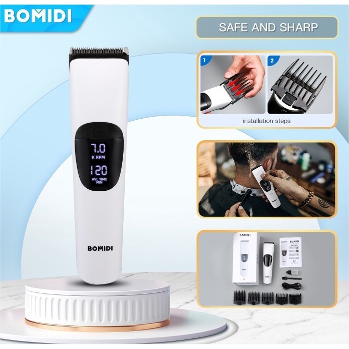 BOMIDI LC1 Hair Clipper Shaver Portable Alat Mesin Cukur Potong Rambut Elektrik