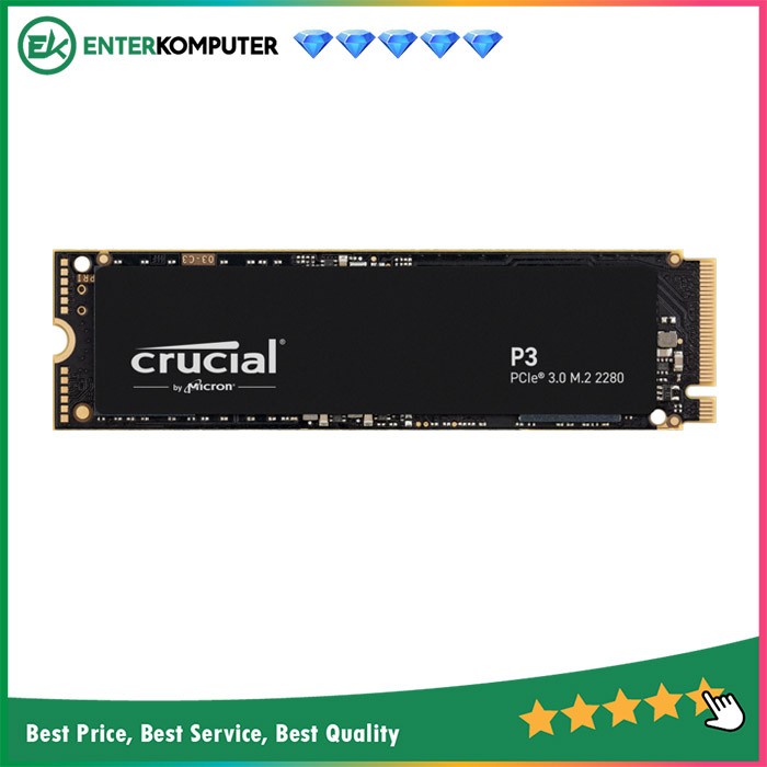 Crucial P3 SSD 500GB M.2 2280 PCIe Gen 3 x4 / SSD M.2 500GB