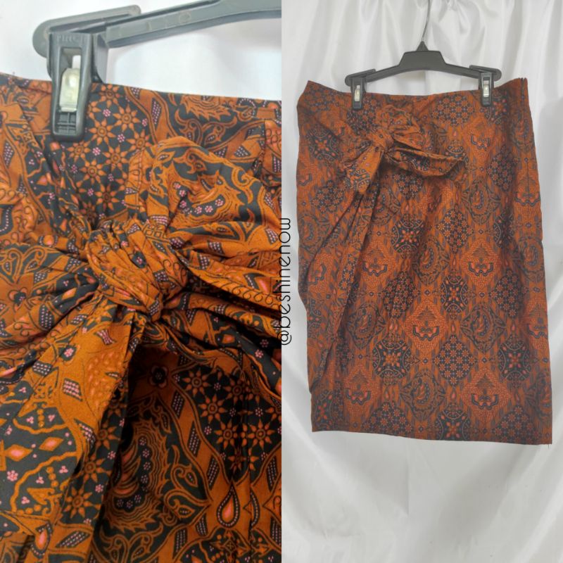 Rok Span Batik Biru Mega Mendung/ Batik Mega Mendung / Rok Batik Mega Mendung /Skirt Batik Katun Spa