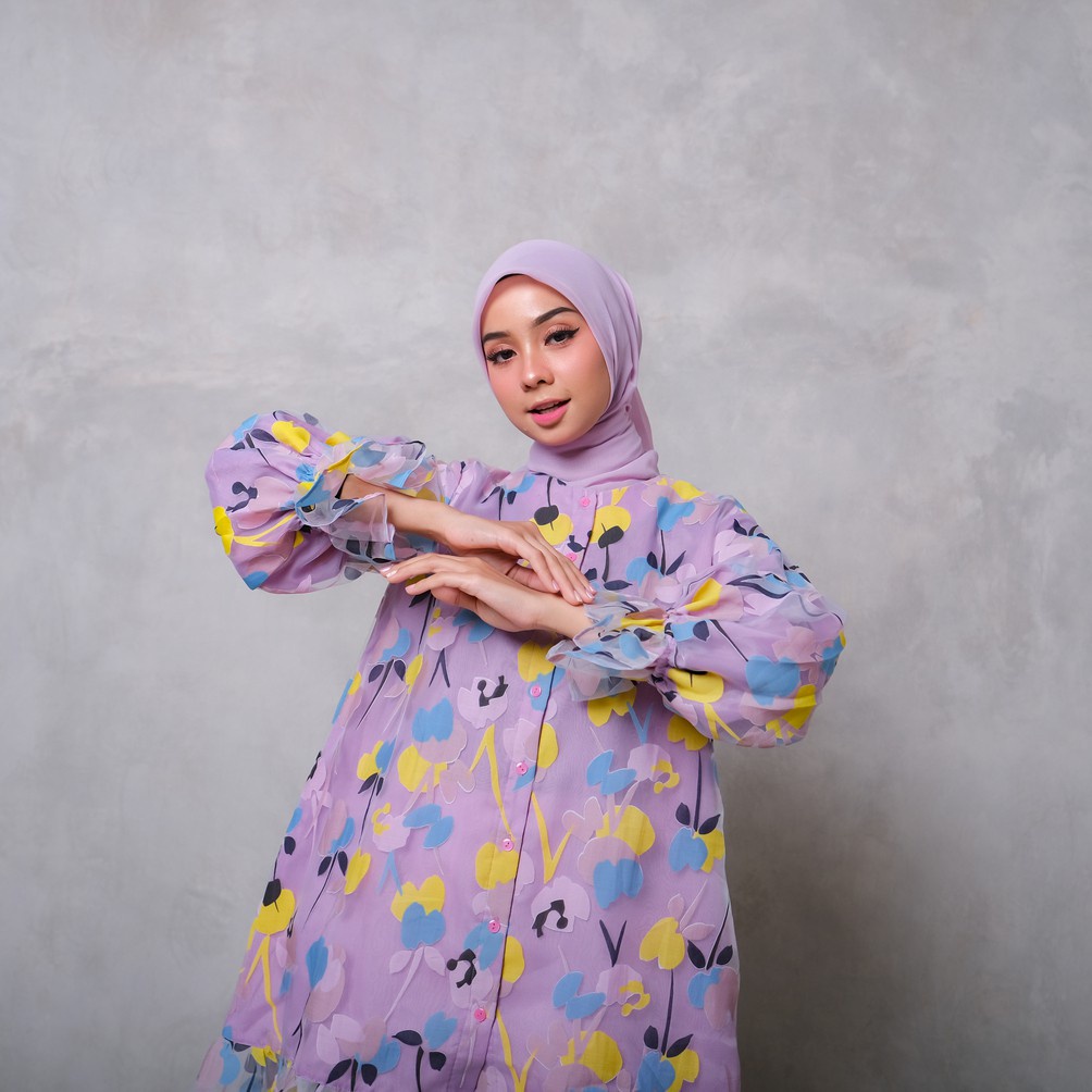 Kain Kaca Organza Organsa Organdi Organza Motif 3D Kode A